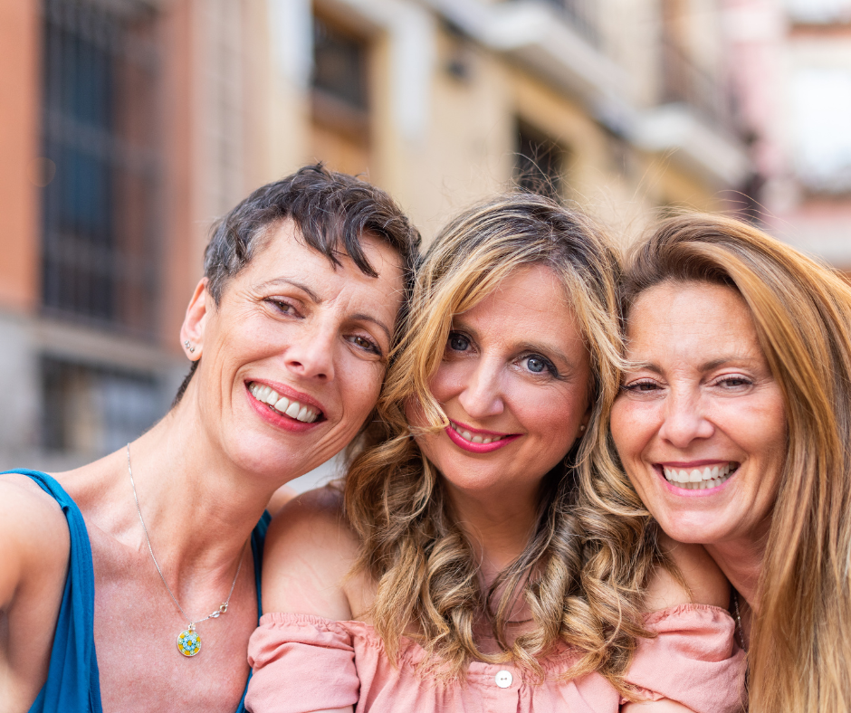 Gen X mothers smiling
